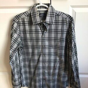 Authentic Mens Burberry Pattern Dress Shirt